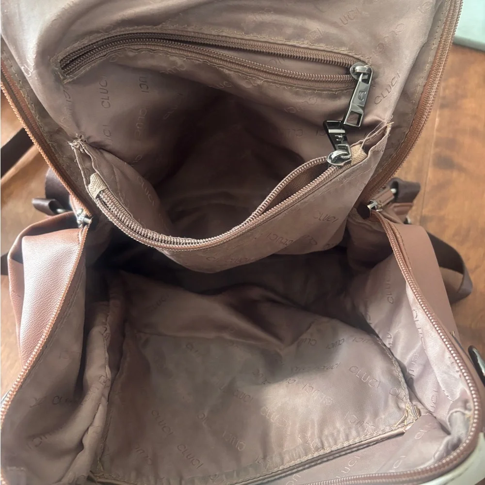 4 for $20 item Two-Tone Brown and Cream Backpack